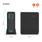 Stacja dokująca GaN FIXED z wyświetlaczem, 4x USB-C i USB, PD 3.2, 140W, czarna