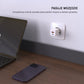 Ładowarka sieciowa FIXED Mini GaN z wyjściem USB-C i USB oraz obsługą PD, 30W, biała