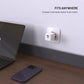 Síťová GaN nabíječka FIXED Mini s USB-C a USB výstupem a podporou PD, 45W, bílá
