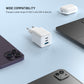 FIXED Mini 2x USB-C and USB GaN Charger 65W, white