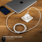 Set síťové GaN nabíječky FIXED Mini s USB-C výstupem a USB-C/USB-C kabelu, podpora PD, 2 metry, 65W, bílý