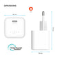 Set síťové GaN nabíječky FIXED Mini s USB-C výstupem a USB-C/USB-C kabelu, podpora PD, 2 metry, 65W, bílý