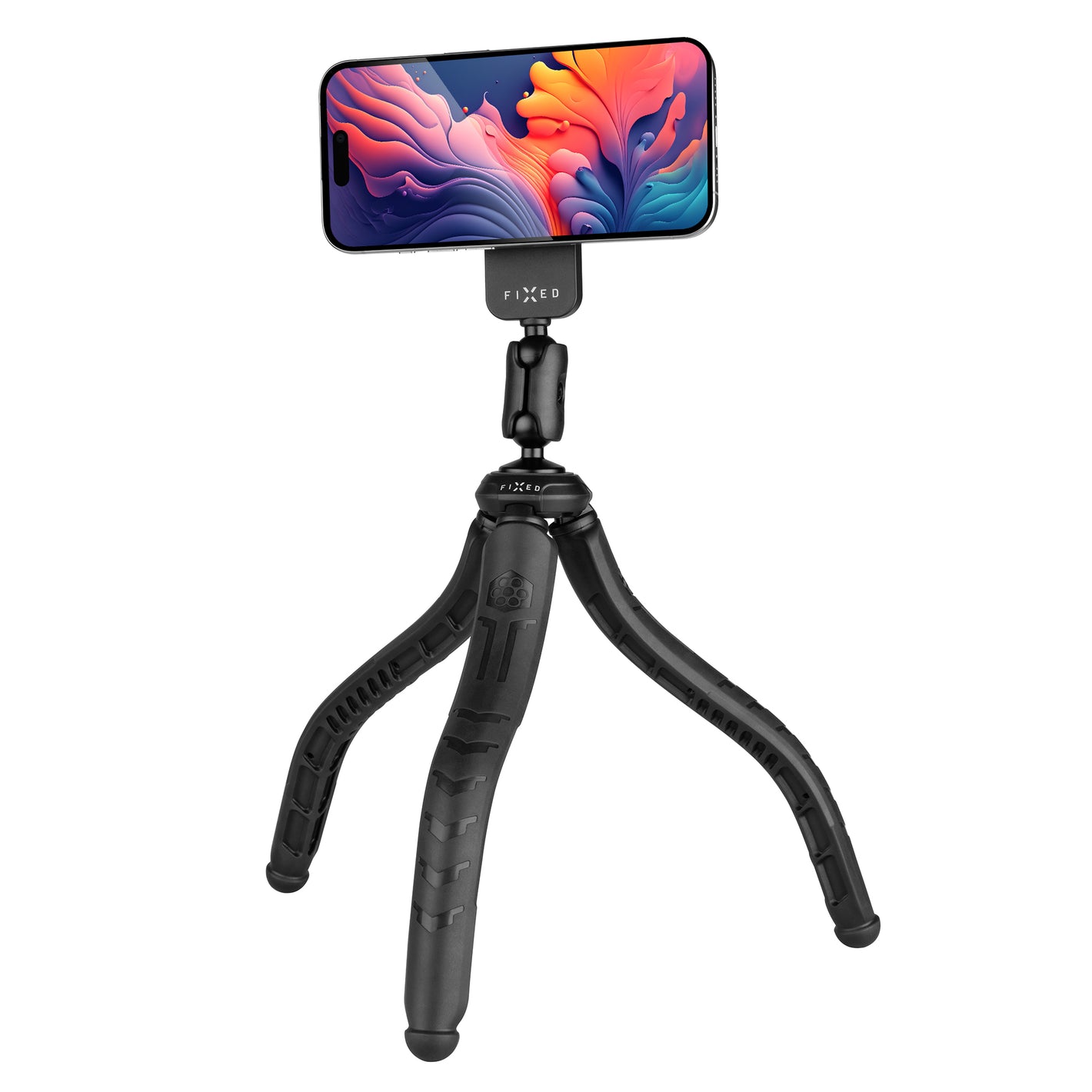 Flexibilní Stativ FIXED Creator s 1/4" magnetickým držákem na telefon, s podporou MagSafe, černý