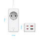 FIXED Charging Strip 2xUSB-C/2xUSB, GaN III, 3m, PD 65W, weiß