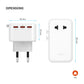 FIXED Voyager Slim 45W Reiseadapter für EU, Großbritannien und USA/Australien, mit 3x USB-C- und USB-Ausgang, GaN, PD 45W, weiß