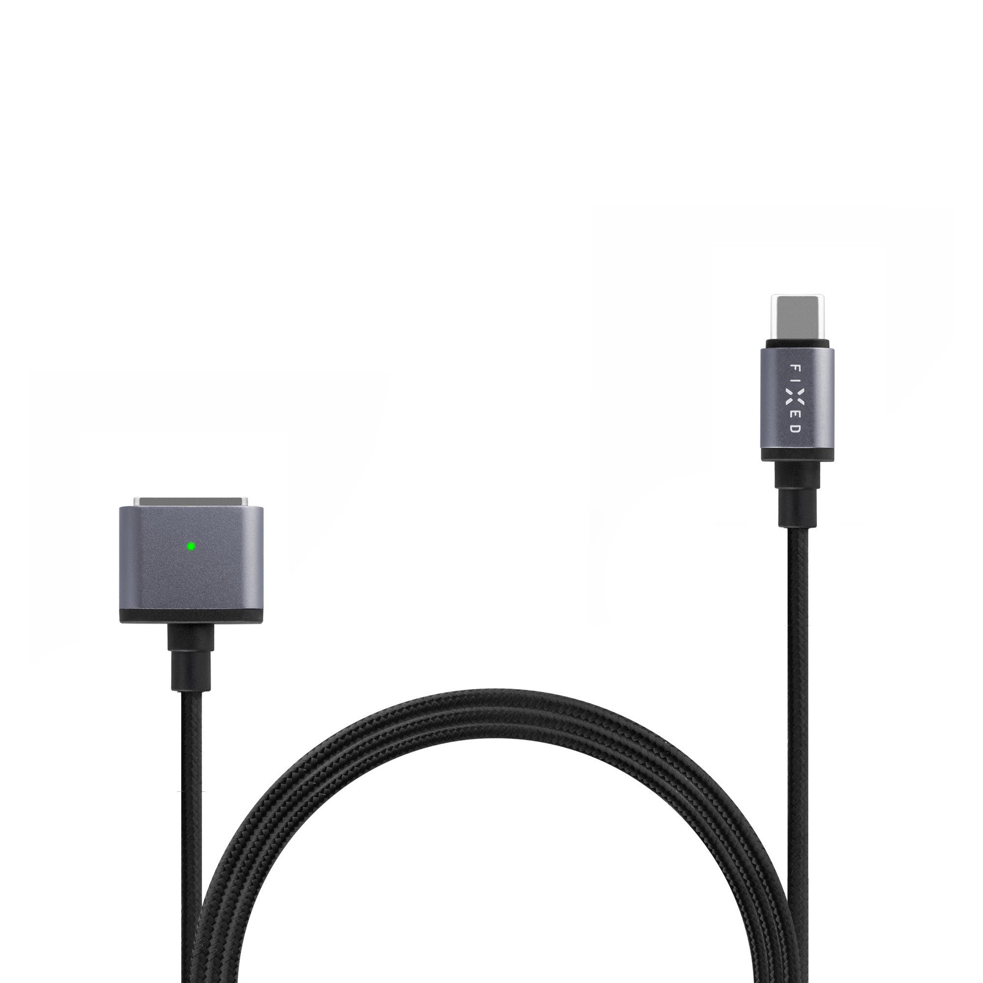 FIXED Braided Cable USB-C/MagSafe 3, 2m, 140W, gray