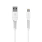 Dátový a nabíjací kábel FIXED s konektormi USB/Lightning, 1.2m, USB 2.0, biely