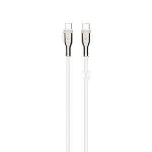 FIXED Braided Cable USB-C/USB-C, 0,5m, 100W, white