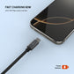 Opletený kábel FIXED Power Watch Cable s konektormi USB-C/USB-C a Apple/Samsung Watch nabíjačkou, 1.5m, PD 60W, sivý