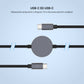 Pleciony kabel FIXED Power Watch Cable z wtykami USB-C/USB-C oraz ładowarką do zegarków Apple/Samsung Watch, 1,5 m, PD 60 W, szary