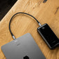 Krótki kabel w oplocie FIXED Media Cable ze złączami USB-C/USB-C, PD 3.1, 0,35 m, USB4 Gen3 40Gbps, 8K60Hz, 240W, czarny