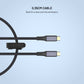 Kurzes, geflochtenes Medienkabel mit festen USB-C/USB-C-Anschlüssen, PD 3.1, 0,35 m, USB 4.0 Gen 3 (40 Gbit/s, 8K/60 Hz, 240 W), schwarz