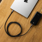 Geflochtenes, festes Medienkabel mit USB-C/USB-C-Anschlüssen, PD 3.1, 2 m, USB 4.0 Gen 3 (40 Gbit/s, 8K/60 Hz, 240 W), schwarz