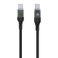 Nabíjací a dátový kábel FIXED s displejom s konektormi USB-C/USB-C a podporou PD, 1.2m, USB 2.0, 100W, čierny
