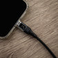 Nabíjací a dátový kábel FIXED s displejom s konektormi USB-C/USB-C a podporou PD, 1.2m, USB 2.0, 100W, čierny