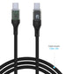FIXED Cable USB-C/USB-C with display, PD support, 2m, USB 2.0, 100W, black