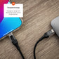 FIXED Cable USB-C/USB-C with display, PD support, 2m, USB 2.0, 100W, black