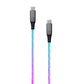 FIXED Glowing Charging Cable USB-C/USB-C 1,2m, PD support, 60W, rainbow