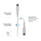 FIXED Liquid Kabel silikonowy USB-C/USB-C, 1,2 m, 60 W, biały