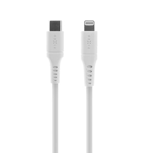 FIXED Liquid Silicone Cable USB-C/Lightning, 0,5m, white