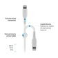 FIXED Liquid Kabel silikonowy USB-C/Lightning, 0,5 m, biały