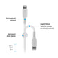 Nabíjecí a datový Liquid silicone kabel FIXED s konektory USB-C/Lightning a podporou PD, 1.2m, MFi, bílý