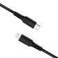 FIXED Liquid Silicone Kabel USB-C/Lightning, 2m, schwarz