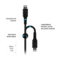 Dlouhý nabíjecí a datový Liquid silicone kabel FIXED s konektory USB-C/Lightning a podporou PD, 2m, MFi, černý