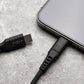 FIXED Liquid Silicone Kabel USB-C/Lightning, 2m, schwarz