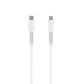Nabíjací a dátový Liquid silicone kábel FIXED s konektormi USB-C/Lightning a podporou PD, 1.2m, USB 2.0, 60W, biely