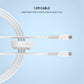 FIXED Liquid Silicone Cable USB-C/Lightning, 1.2m, USB 2.0, PD 60W, white