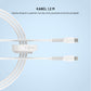 Kabel Liquid silicone do ładowania i przesyłania danychFIXEDs, złącza USB-C/Lightning i obsługa PD, 1,2 m, USB 2.0, 60 W, biały
