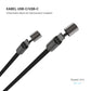 Kabel pleciony FIXED Neck Cable do telefonów z tylną obudową i złączami USB-C/USB-C, 1,6 m, PD 60 W, 480 Mb/s, czarny