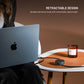 Navíjací kábel FIXED Retractable Cable s konektormi USB-C/USB-C, 1m, PD 100W, 480Mbps, sivý