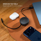 Navíjací kábel FIXED Retractable Cable s konektormi USB-C/USB-C, 1m, PD 100W, 480Mbps, sivý