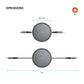Navíjací kábel FIXED Retractable Cable s konektormi USB-C/USB-C, 1m, PD 100W, 480Mbps, sivý