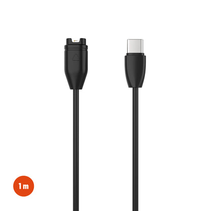 FIXED USB-C Charging Cable for Garmin Fenix 5/6/7/7X/8, Epix, Venu 2/3/3S, Vívoactive 3/4/5, black