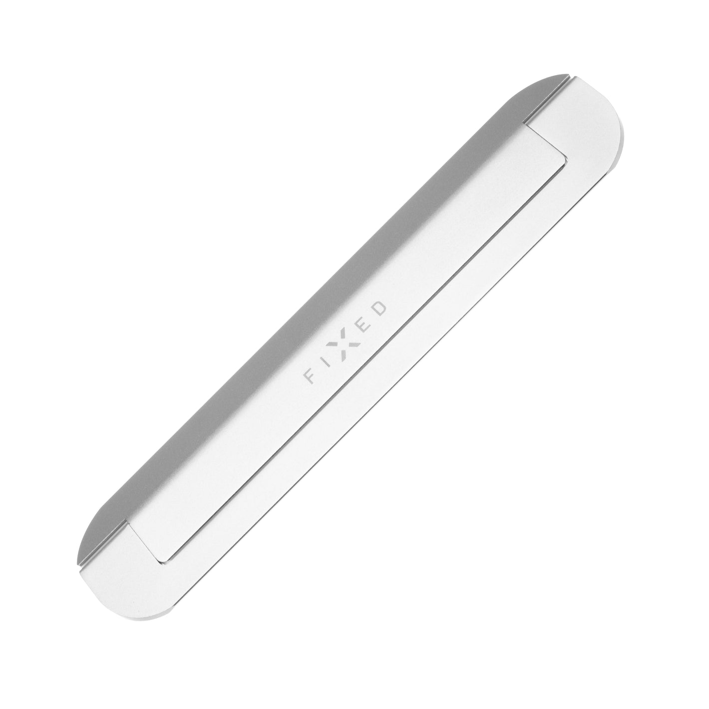Nalepovací hliníkový stojánek FIXED Frame Mini pro notebooky a tablety, stříbrný