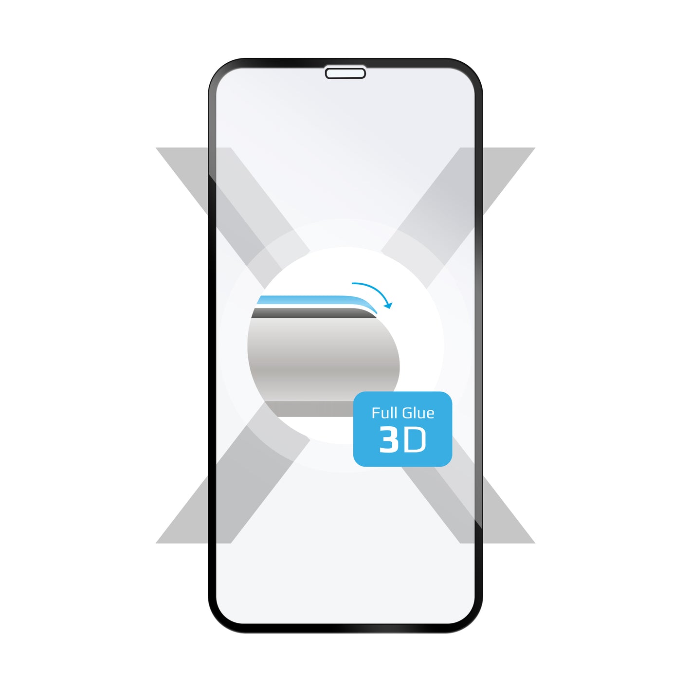 Ochranné tvrdené sklo FIXED 3D Full-Cover pre Apple iPhone X/XS/11 Pro, s lepením cez celý displej, dustproof, čierne