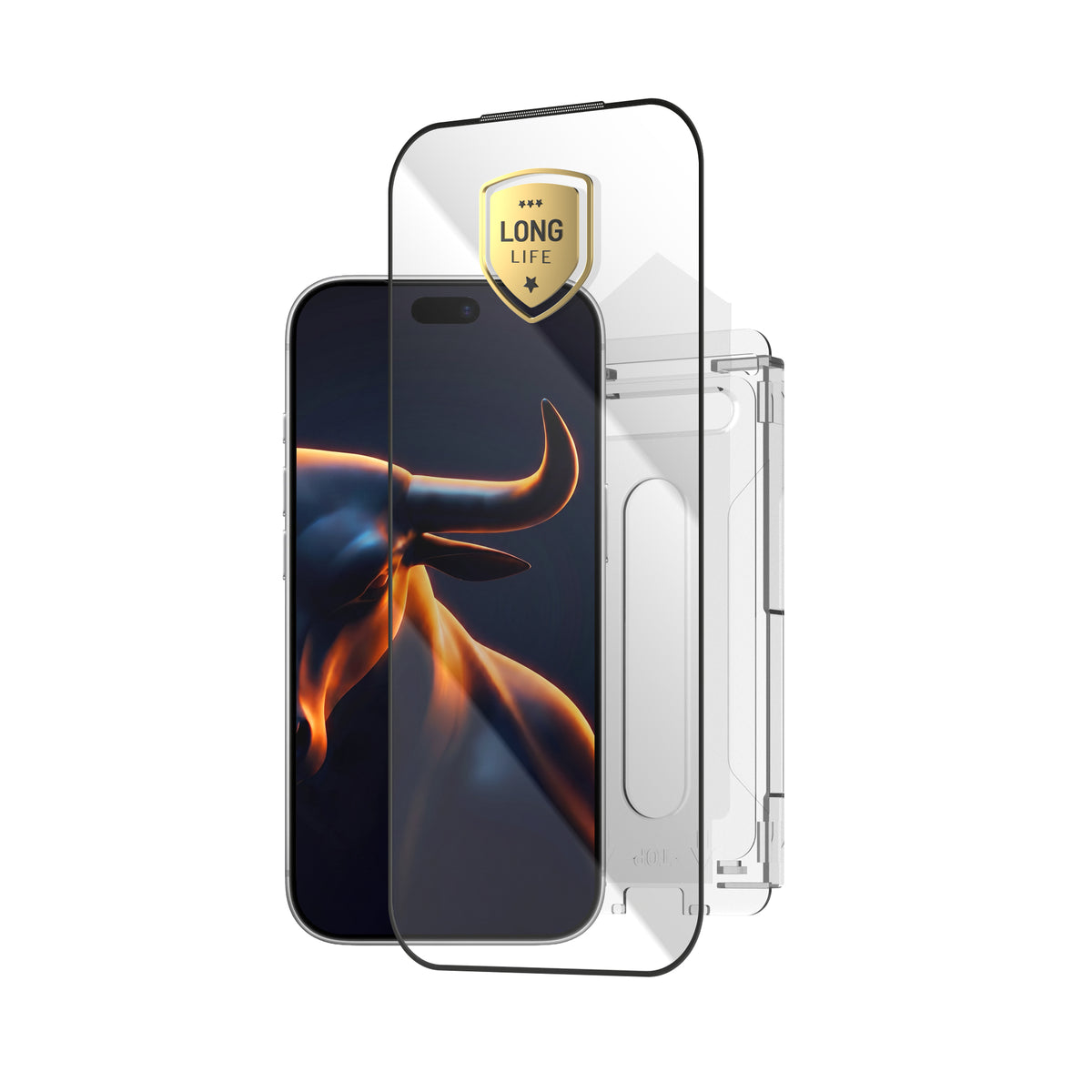 Ultra odolné tvrzené sklo FIXED Long-Life s Anti-dust aplikátorem pro Apple iPhone 17 Pro, černé