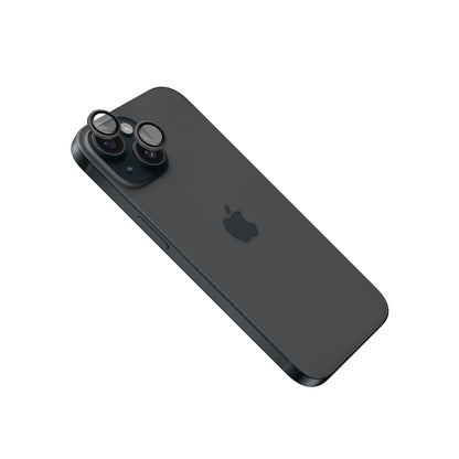 Ochranná skla čoček fotoaparátů FIXED Camera Glass pro Apple iPhone 15/15 Plus, space gray