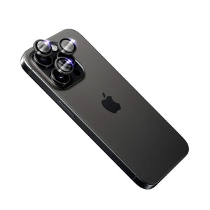 Saphir-Kameraobjektivschutz FEST Saphir-Kameraglas für Apple iPhone 15 Pro/15 Pro Max, schwarz
