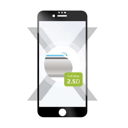 FIXED Full-Cover 2,5D Schutzglas für Apple iPhone 7/8/SE (2020/2022), schwarz