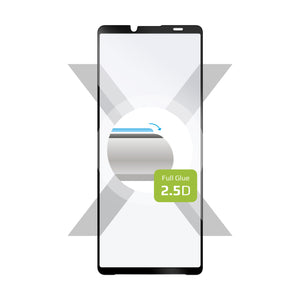 FIXED Full-Cover 2,5D Schutzglas für Sony Xperia 10 V, schwarz