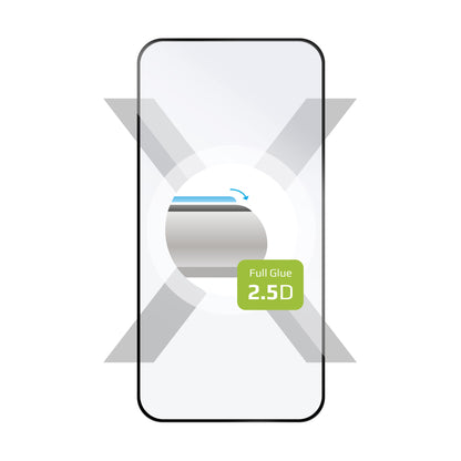 FIXED Full-Cover 2,5D Schutzglas für Motorola Moto G84, schwarz