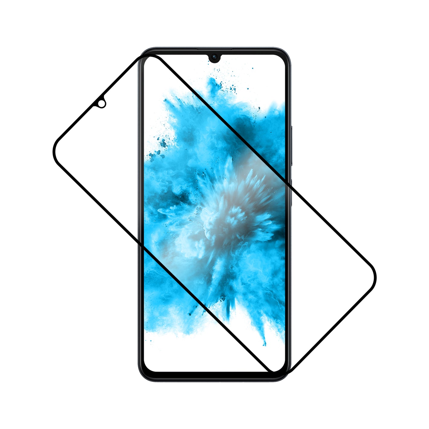 Ochranné tvrdené sklo FIXED Full-Cover pre Realme Note 70T, čierne