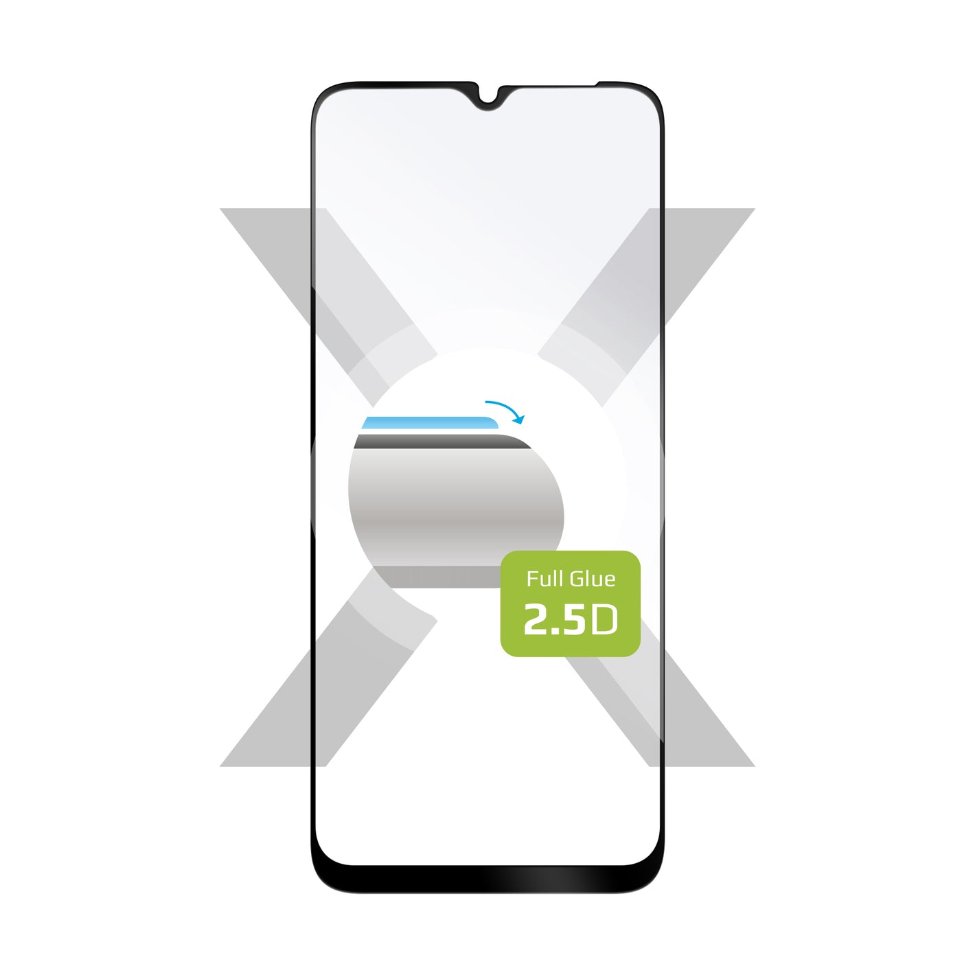 Ochranné tvrdené sklo FIXED Full-Cover pre Samsung Galaxy A22 5G, čierne