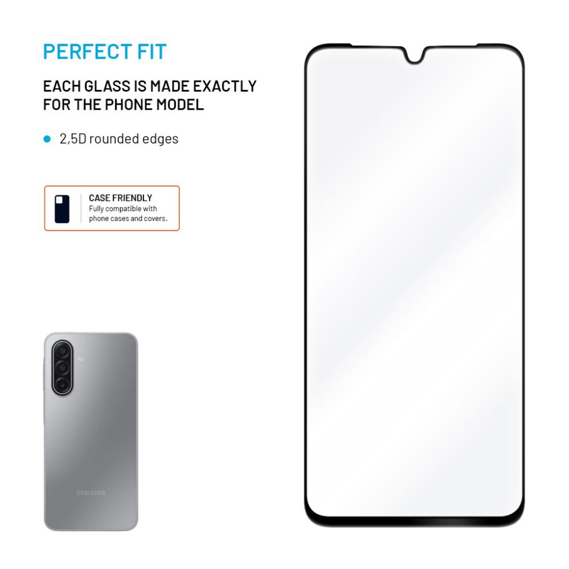 Tvrzené sklo FIXED Full-Cover s aplikátorem pro Samsung Galaxy A17 4G/5G, 2ks, černé - FIXED