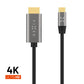 Video kábel FIXED s konektormi USB-C/HDMI, USB-C 3.1 Gen 2 18Gbps, HDMI 2.0 4K60Hz, 2m, sivý
