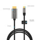 Video kábel FIXED s konektormi USB-C/HDMI, USB-C 3.1 Gen 2 18Gbps, HDMI 2.0 4K60Hz, 2m, sivý